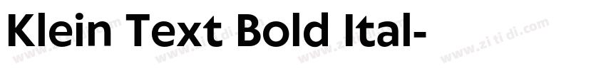 Klein Text Bold Ital字体转换 Klein Text Bold Ital字体转换